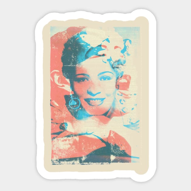 Billie Holiday Sticker by HAPPY TRIP PRESS